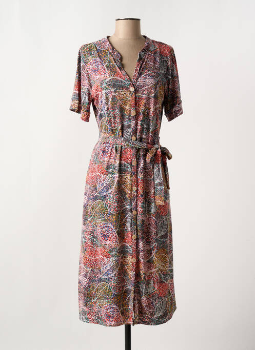 Robe mi-longue rouge GEVANA pour femme