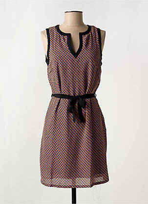 Robe courte sans manche sans manche noir ARELINE femme