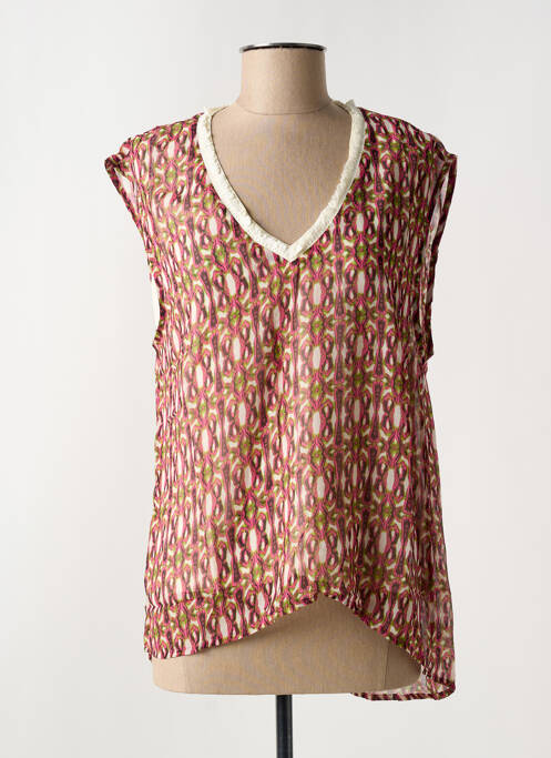 Tunique manches courtes beige ARELINE pour femme