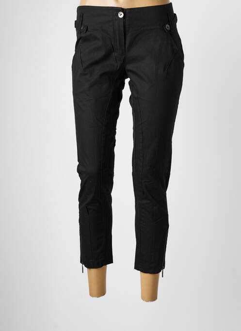 Pantacourt stretch taille normale noir ARELINE femme