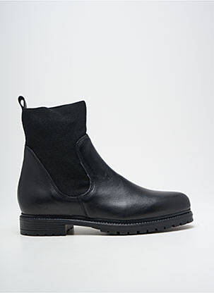 Bottines/boots matière lisse talon plat jusqu'à 3cm noir REQINS femme