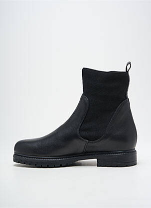 Bottines/boots matière lisse talon plat jusqu'à 3cm noir REQINS femme