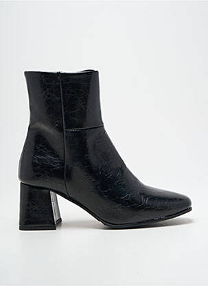 Bottines/boots tissage satiné talon de 4 à 6cm noir REQINS femme