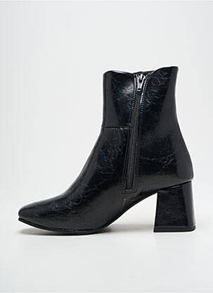 Bottines/boots tissage satiné talon de 4 à 6cm noir REQINS femme