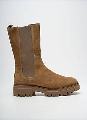 Bottes nubuck talon de 4 à 6cm beige REQINS femme
