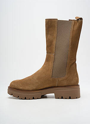 Bottes nubuck talon de 4 à 6cm beige REQINS femme