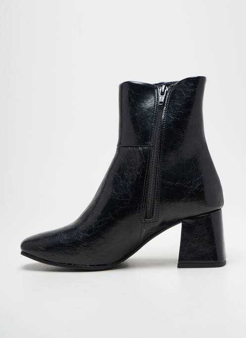 Bottines/boots tissage satiné talon de 4 à 6cm noir REQINS femme