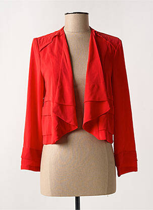 Boléro manches longues rouge ARELINE femme
