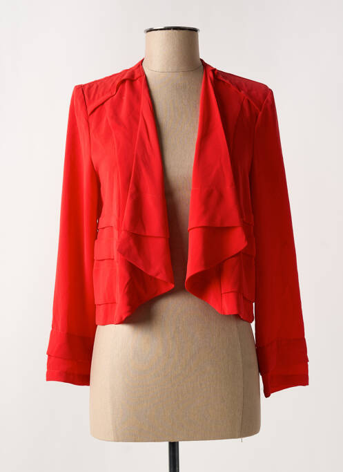Boléro manches longues rouge ARELINE femme