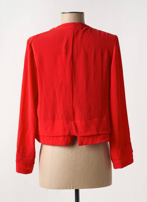 Boléro manches longues rouge ARELINE femme