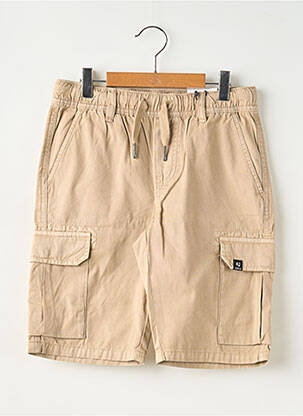 Bermuda tissage popeline taille élastique beige GARCIA garcon