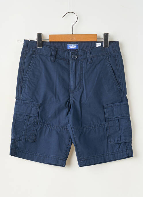 Bermuda tissage popeline bleu JACK & JONES garcon