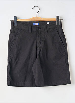 Bermuda fermeture zippée sous rabat boutonné noir JACK & JONES garçon