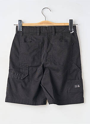 Bermuda fermeture zippée sous rabat boutonné noir JACK & JONES garcon