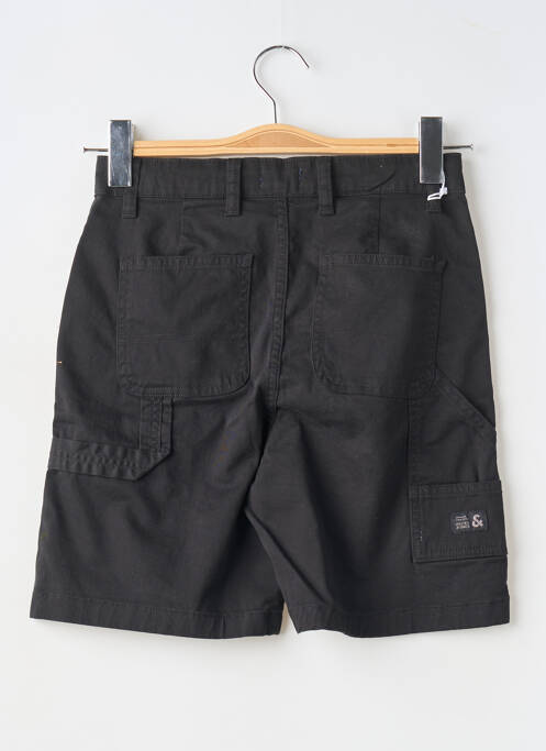 Bermuda fermeture zippée sous rabat boutonné noir JACK & JONES garcon