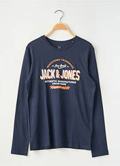 T-shirt bleu JACK & JONES pour garçon seconde vue