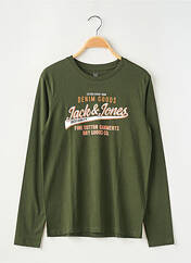 T-shirt vert JACK & JONES pour garçon seconde vue