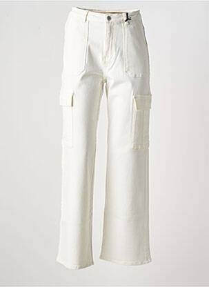 Pantalon cargo coupe droite blanc IKKS femme