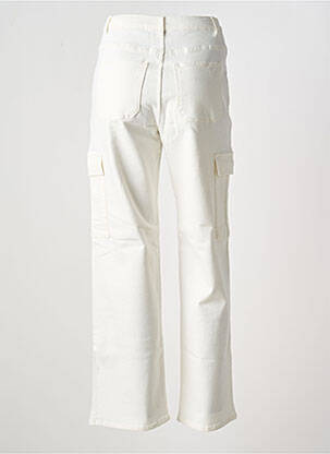Pantalon cargo coupe droite blanc IKKS femme