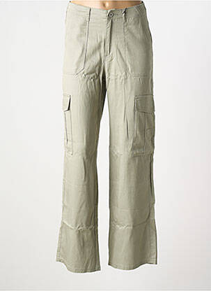 Pantalon cargo coupe droite vert IKKS femme