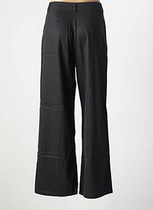 Pantalon droit fermeture zippée sous rabat boutonné noir IKKS femme