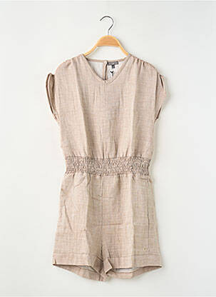 Combishort coupe cintrée manches courtes beige LEVV LABEL fille