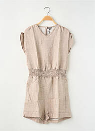 Combishort coupe cintrée manches courtes beige LEVV LABEL fille