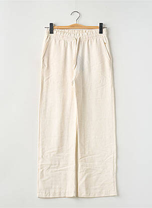 Pantalon droit poches taille élastique beige LEVV LABEL fille