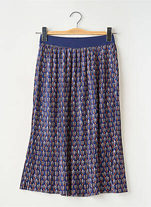 Jupe mi-longue taille élastique bleu NAME IT fille