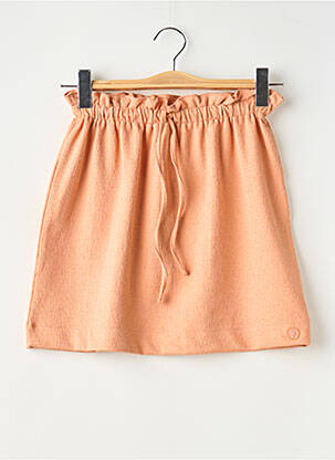 Jupe mi-longue taille élastique orange LEVV LABEL fille