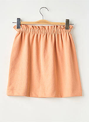 Jupe mi-longue taille élastique orange LEVV LABEL fille