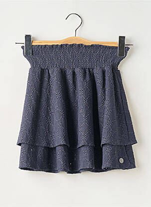 Jupe mi-longue taille élastique bleu LEVV LABEL fille