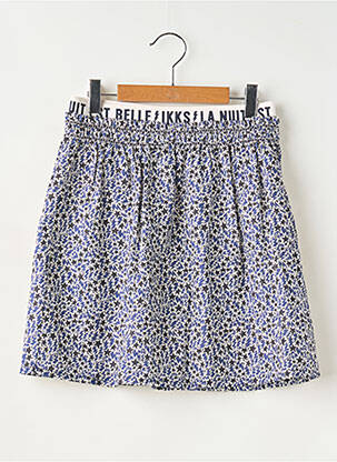 Jupe mi-longue taille élastique bleu IKKS fille