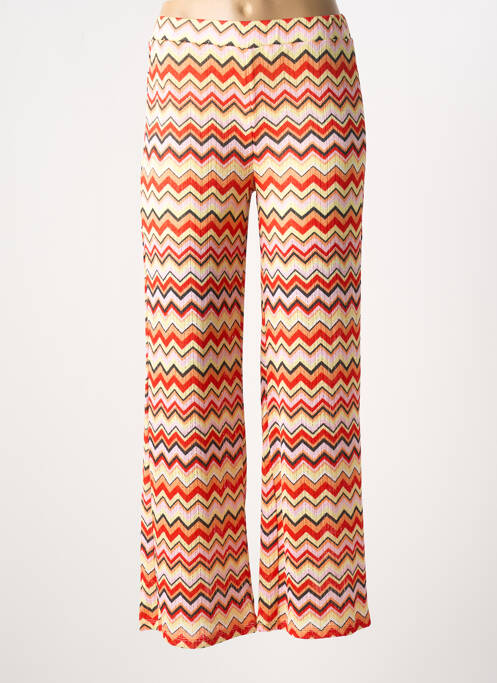 Pantalon droit coupe droite taille élastique rose GARCIA fille