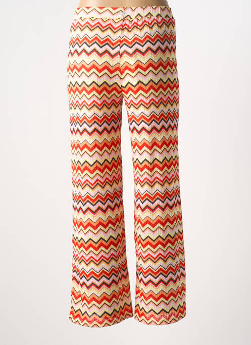 Pantalon droit coupe droite taille élastique rose GARCIA fille