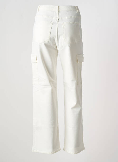 Pantalon cargo coupe droite blanc IKKS femme