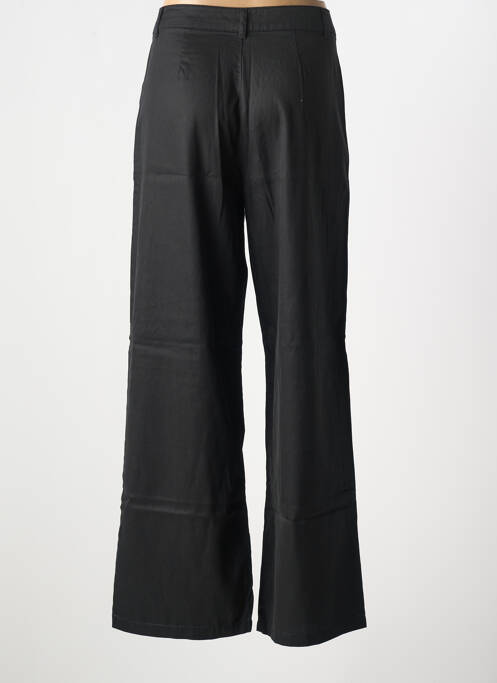 Pantalon droit fermeture zippée sous rabat boutonné noir IKKS femme