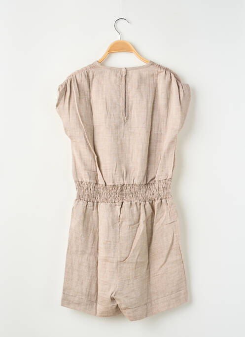 Combishort coupe cintrée manches courtes beige LEVV LABEL fille
