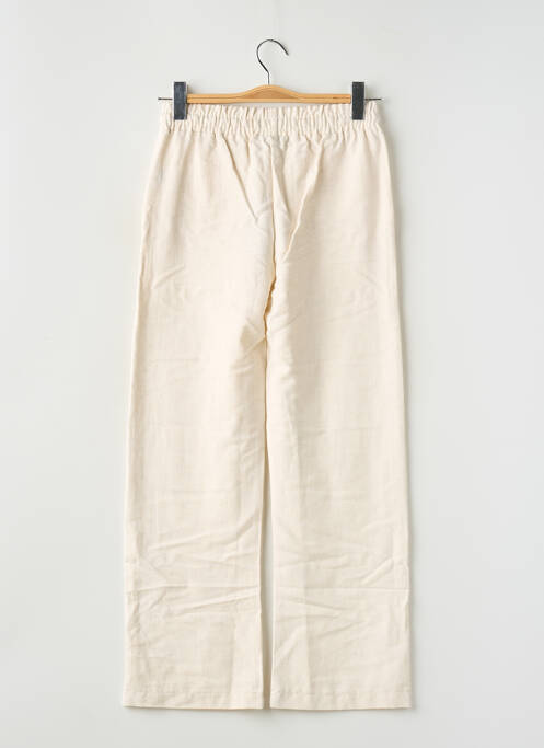 Pantalon droit poches taille élastique beige LEVV LABEL fille