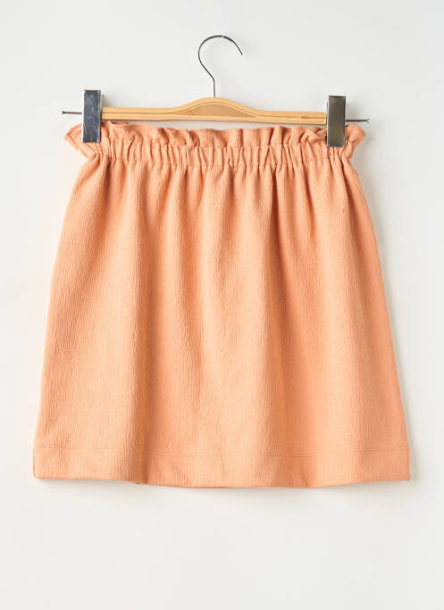 Jupe mi-longue taille élastique orange LEVV LABEL fille