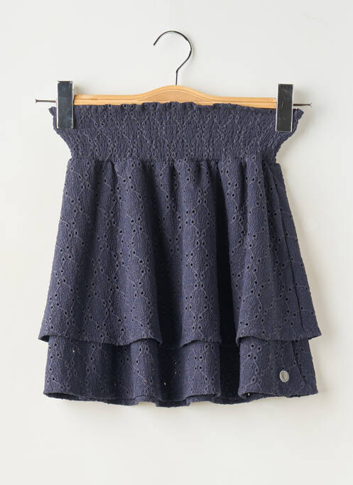 Jupe mi-longue taille élastique bleu LEVV LABEL fille