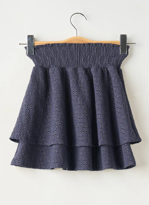 Jupe mi-longue taille élastique bleu LEVV LABEL fille