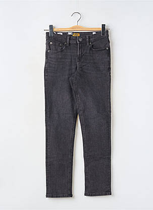Jeans coupe slim stretch taille ajustable noir JACK & JONES garçon