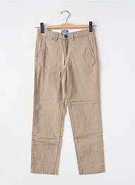 Pantalon chino tissage popeline taille ajustable marron JACK & JONES garcon