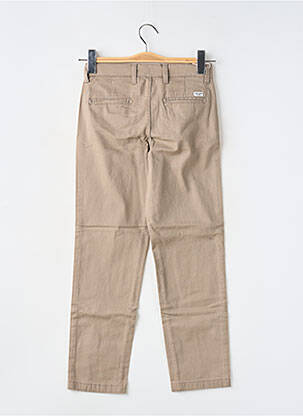 Pantalon chino tissage popeline taille ajustable marron JACK & JONES garcon