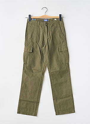 Pantalon cargo coupe droite taille ajustable vert JACK & JONES garçon