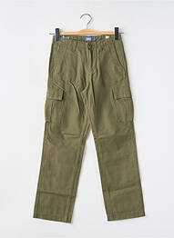 Pantalon cargo coupe droite taille ajustable vert JACK & JONES garcon