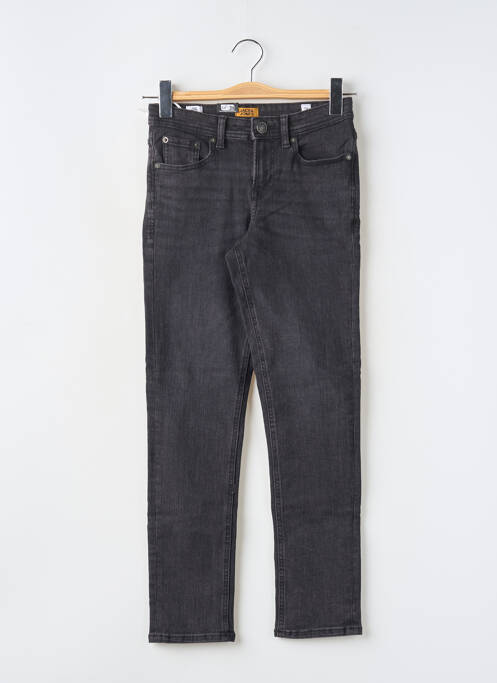 Jeans coupe slim stretch taille ajustable noir JACK & JONES garcon