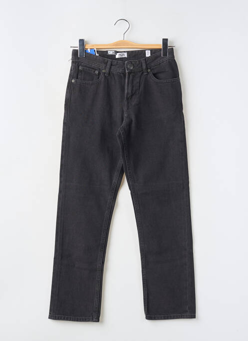 Jeans coupe droite stretch taille ajustable noir JACK & JONES garcon