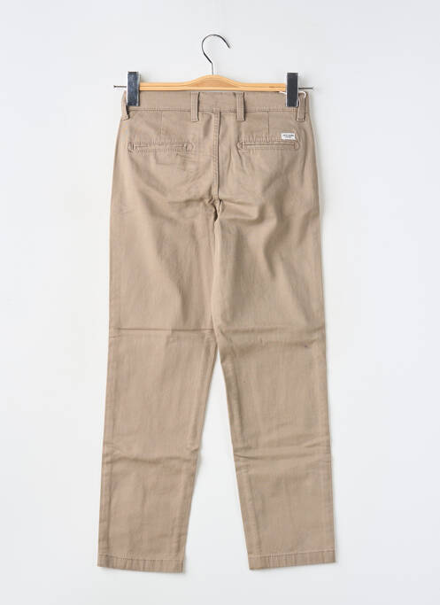 Pantalon chino tissage popeline taille ajustable marron JACK & JONES garcon